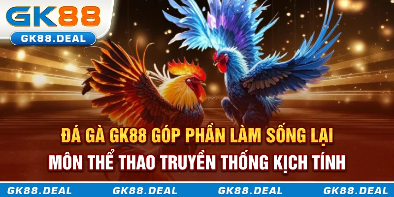 Đá gà GK88 góp phần làm sống lại môn thể thao truyền thống kịch tính